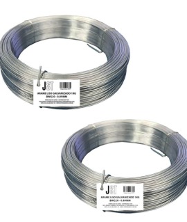 Kit com 2 Kg de Arame Liso Galvanizado - BWG20-0,89MM - JST