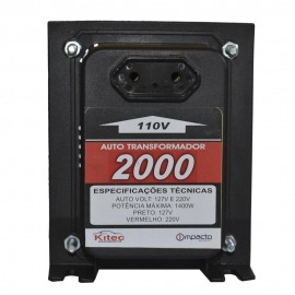 Auto Transformador 2000va - 1400w - 110/220V - Kitec