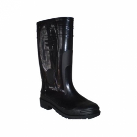 Bota PVC Sem Forro Preta Cano Longo - Zuquibraz