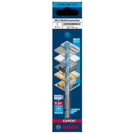 Broca Multi Construction 7MM Hex-9 - Encaixe Para Parafusadeira - 2608.900.579 - Bosch