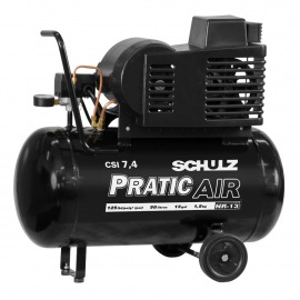 Compressor Ar 7,4/50 CSI Pratic Air 1,5cv  - 110v - Schulz