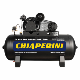 Compressor de Ar 15+ APV 200l - Com Motor Mono - 127/220V - 000678 - Chiaperini