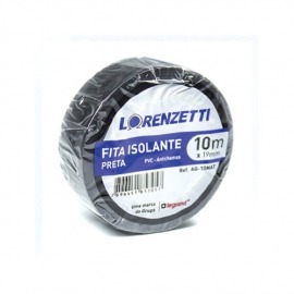 Fita isolante 19x10m - Preta -  Lorenzetti