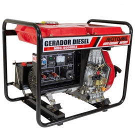 Gerador à Diesel 5000 Watts - 4 Tempos Mod. MDG-5000CLE 110/220V - Motomil