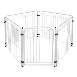 Kit Cercado Cachorro Pet 4 Módulos + Portão - - 82x68Cm - 30.034.01 - Branco