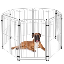 Cercado Cachorro Pet - 6 Módulos + Portão - 82x68Cm - Branco - 30.036.01 - Petmix