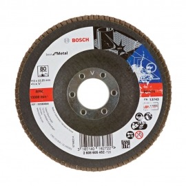 Lixa Flap Disco Para Metal - 115x22mm - GR. 80 - Bosch