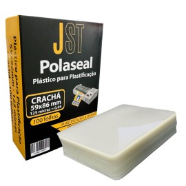 Plástico para Plastificação - Crachá 59x86mm - 100 Folhas - JST